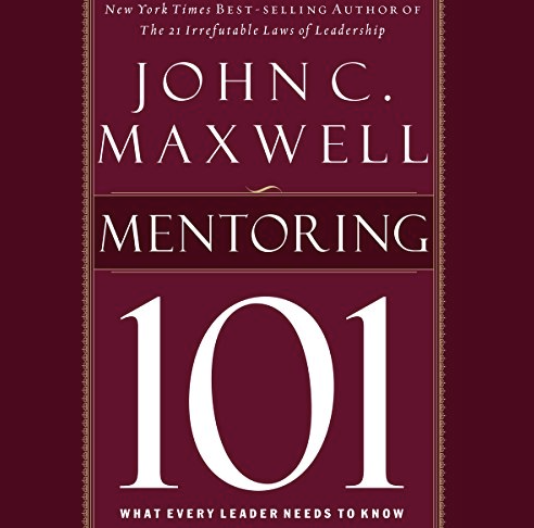 Books on mentoring mentoring 101 by John Maxwell cover.