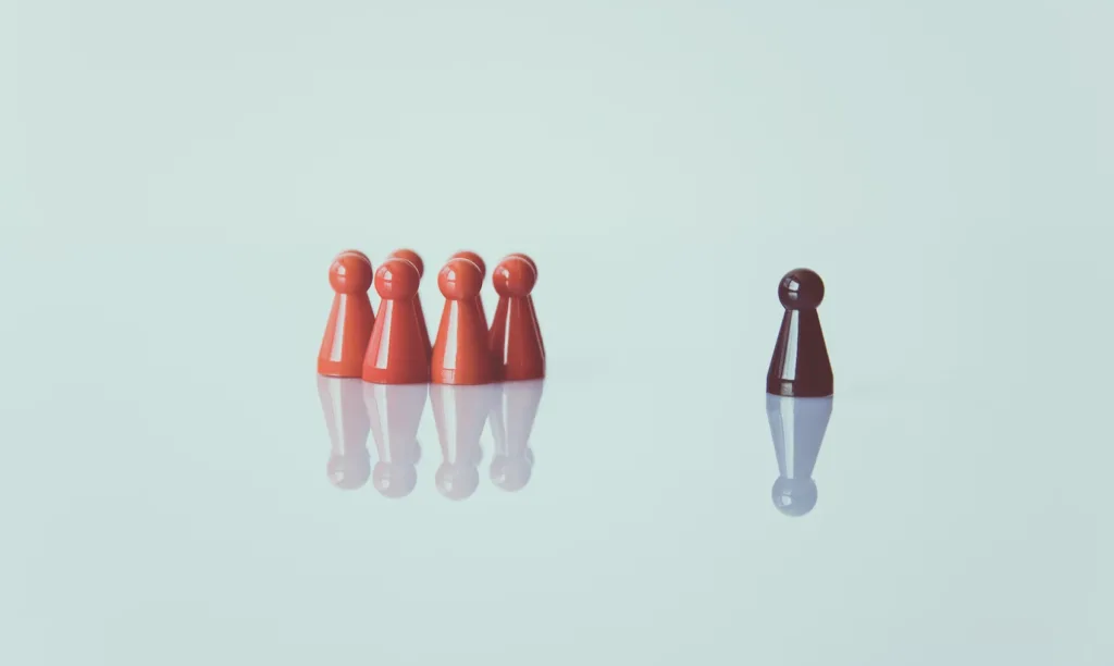 Image showing pawns in leadership development positions.